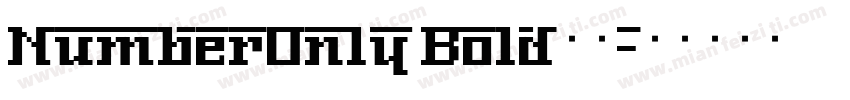 NumberOnly Bold免费字体转换